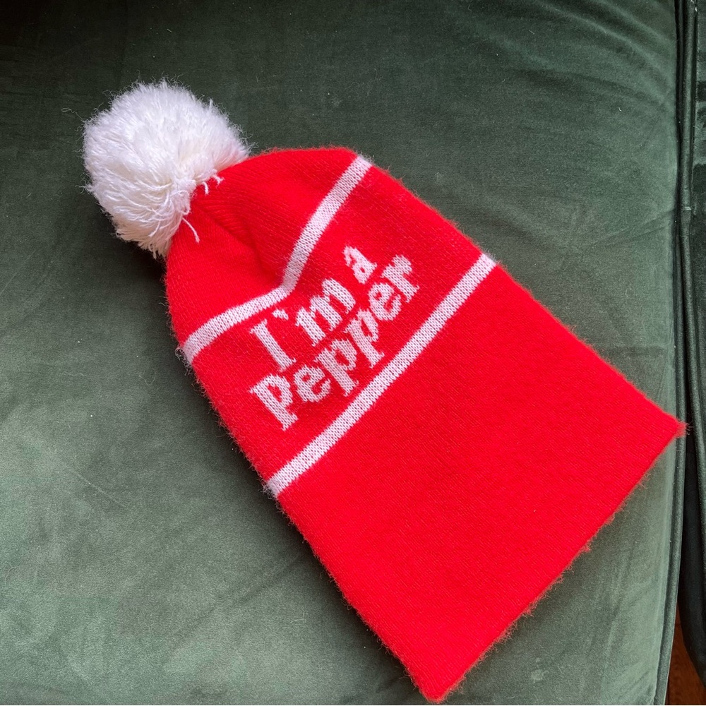 Vintage Red and White Dr. Pepper Beanie
